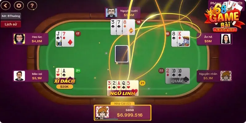 Game bài Ngũ Linh 68GB mang lại lợi thế cho cược thủ