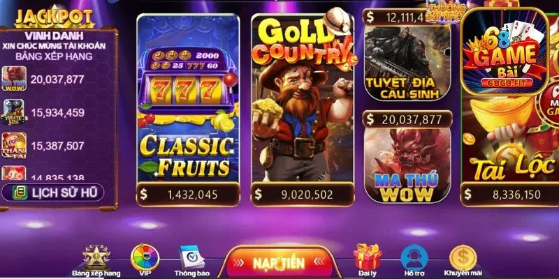 Nổ Hũ - Tổng Hợp Các Chủ Đề Đổi Thưởng Hot Nhất Tại 68gb 1 Tổng quan slots tại điểm chơi