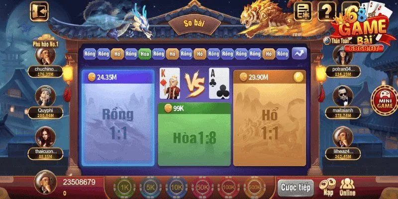 Rồng Hổ 68gb - Trò Chơi Quốc Dân Mê Đảo Cộng Đồng Hội Viên 2 Luật dragon tiger siêu dễ thắng