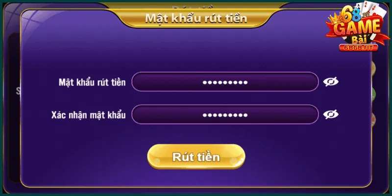 Hoàn thành đơn rút tiền 68 Game Bài theo yêu cầu